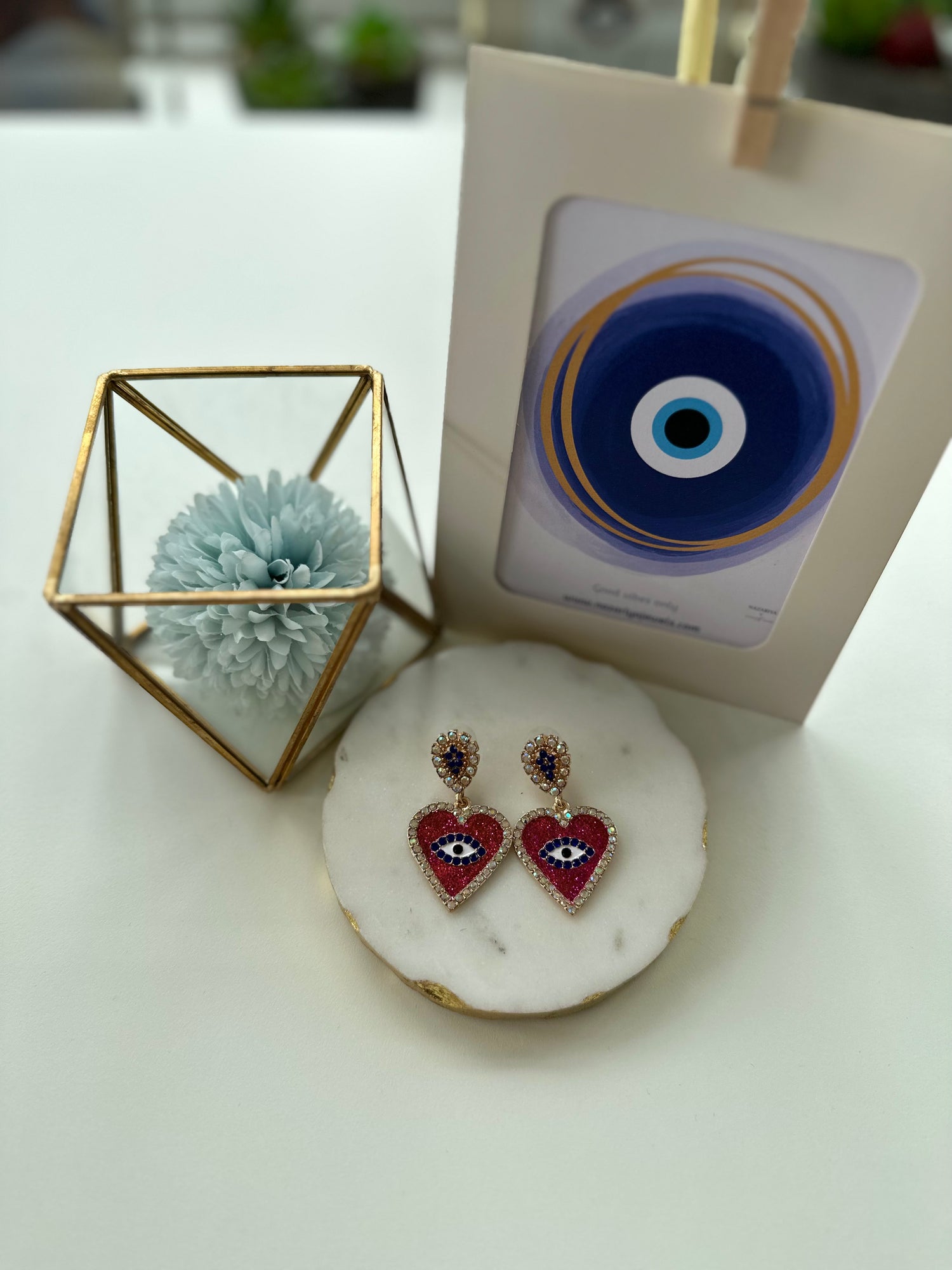 Heart Eye Earrings