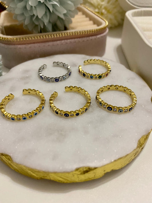 Evil Eye Stacker Rings