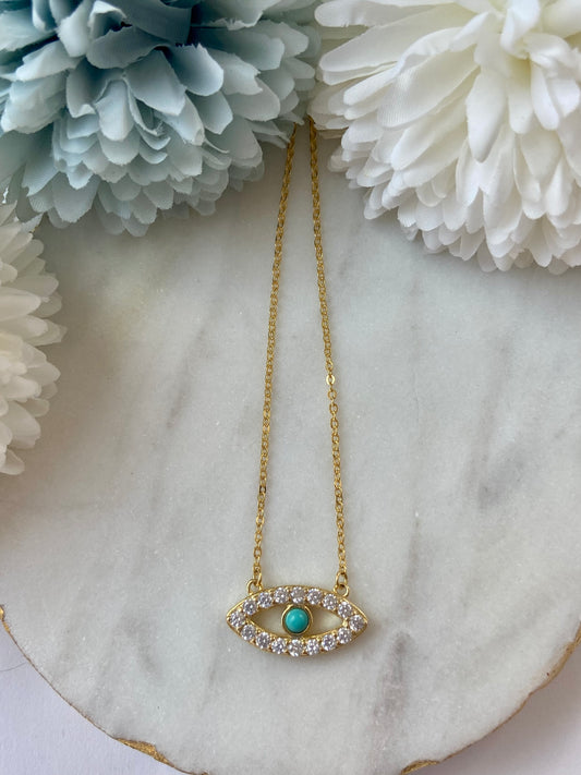 Turquoise Evil Eye Necklace